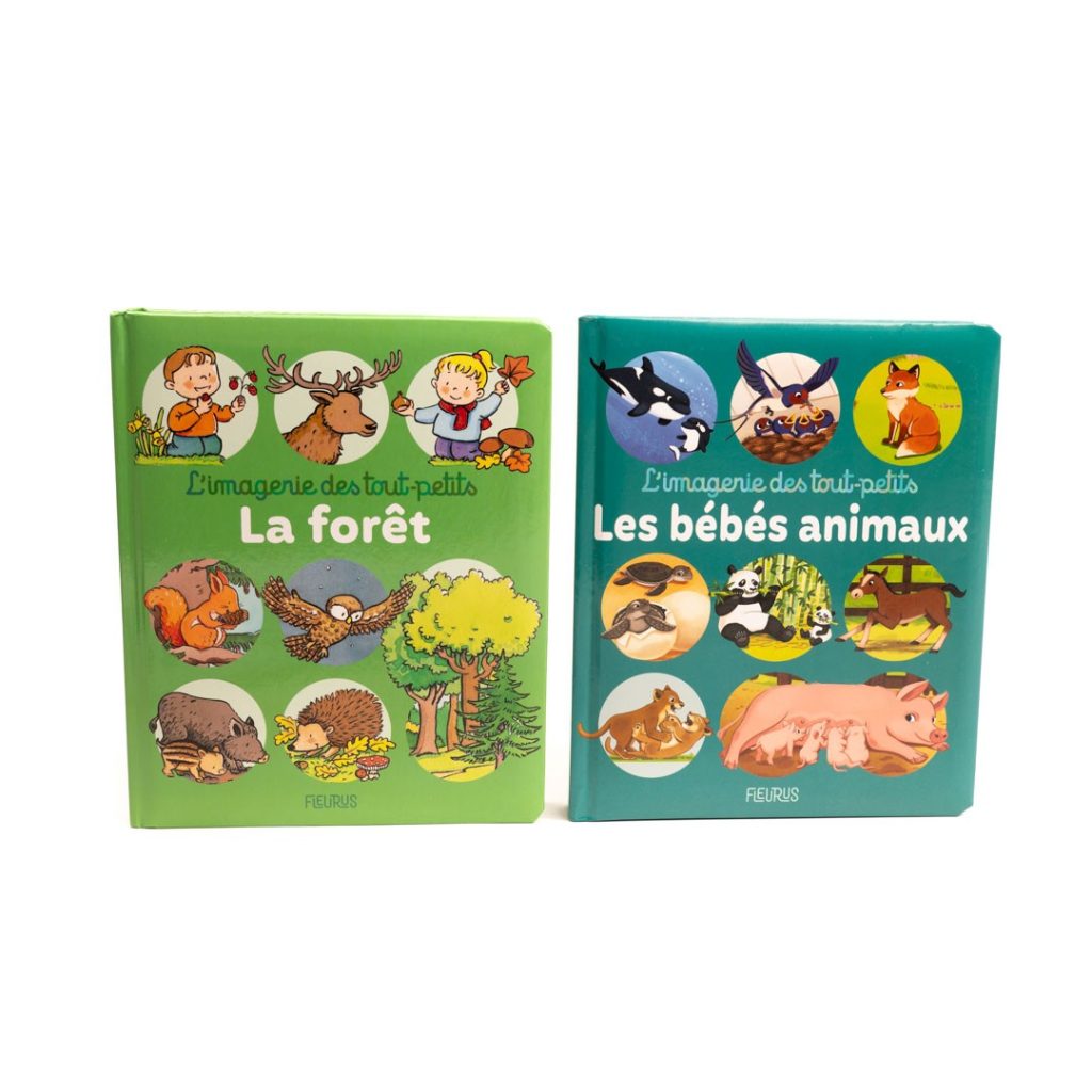 lot de 2 livres: la forêt et les bébés animaux